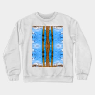 Mirror tree pattern, tree, abstract Crewneck Sweatshirt